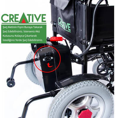 Creative CR-1002 Akülü Tekerlekli Sandalye Ekonomik Fiyatlı
