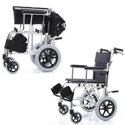 Wollex WG-M805-18 Katlanabilir Refakatçı Tekerlekli Sandalye - Thumbnail