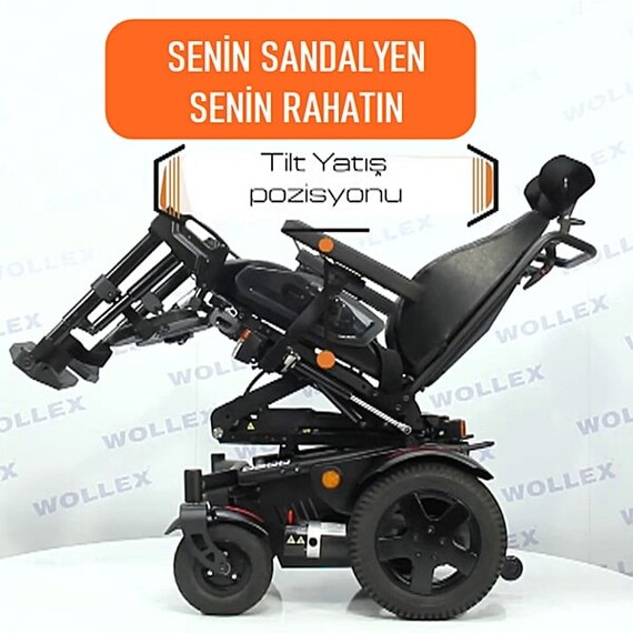Wollex D500 Akülü Tekerlekli Sandalye Ful Özellikli - Thumbnail